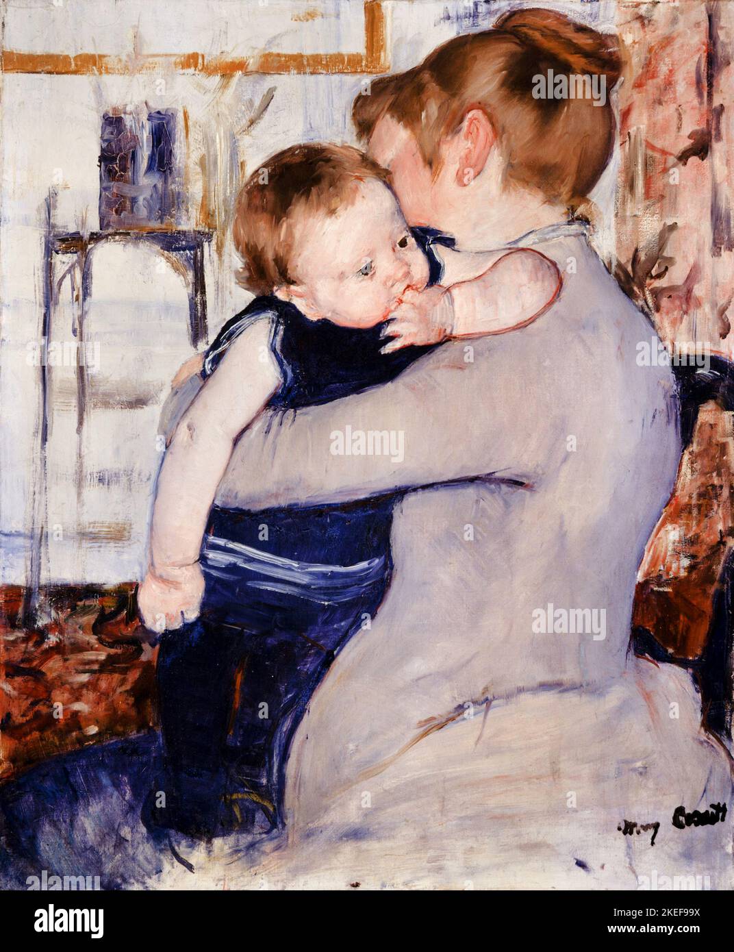 Mary Cassatt, Mutter und Kind, um 1884 - 1894, Öl auf Leinwand, Cincinnati Art Museum, USA Stockfoto