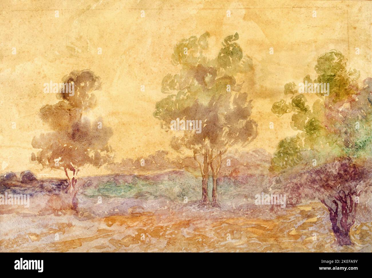 Martin Malharro, Atardecer 1911, Museo Nacional de Bellas Artes, Buenos Aires, Argentinien. Stockfoto