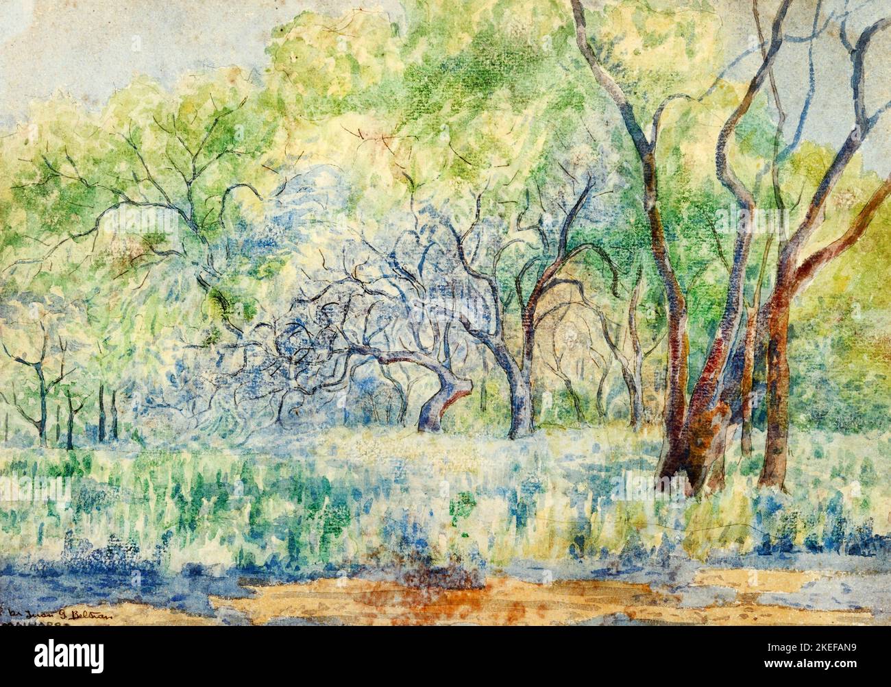 Martin Malharro, Landscape, 1907 Öl auf Leinwand, Museo Nacional de Bellas Artes, Buenos Aires, Argentinien. Stockfoto