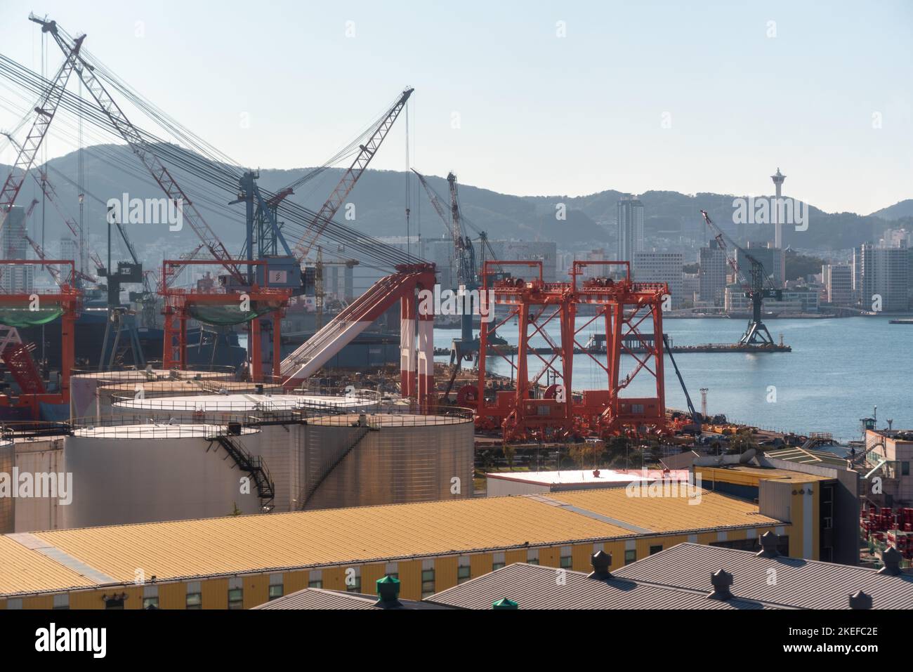 Hafen von Busan größter Hafen in Südkorea am 19. Oktober 2022 Stockfoto