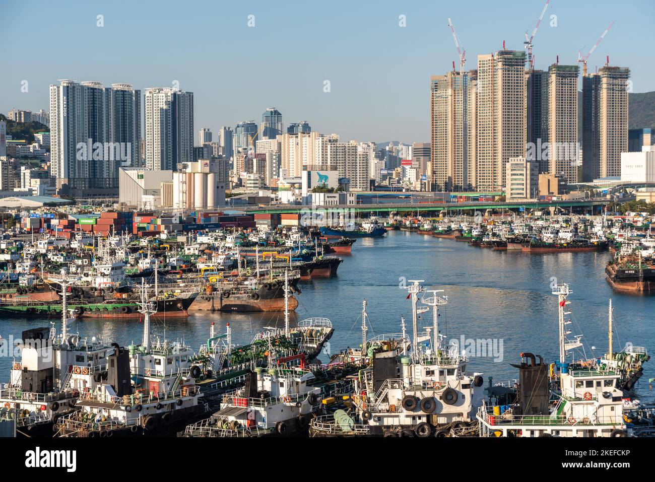 Hafen von Busan größter Hafen in Südkorea am 19. Oktober 2022 Stockfoto
