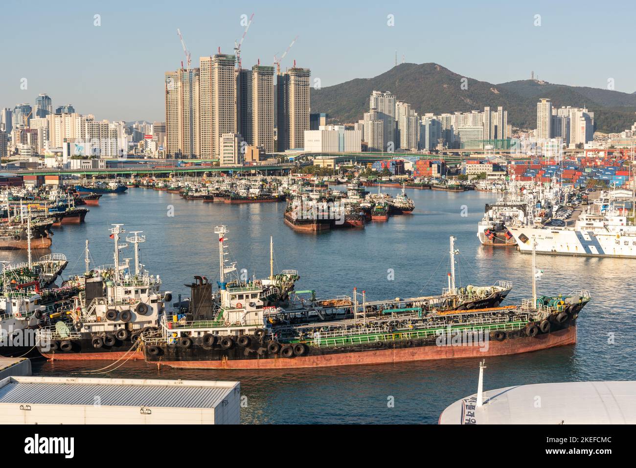 Hafen von Busan größter Hafen in Südkorea am 19. Oktober 2022 Stockfoto