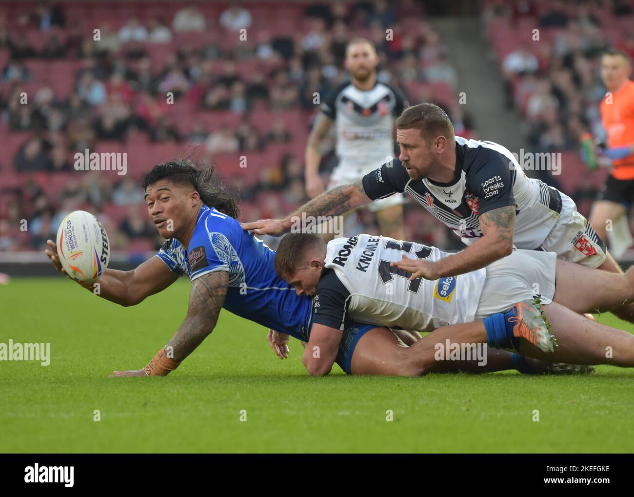 London, Großbritannien. 12.. November 2022. Rugby League World Cup 2021 Halbfinale zwischen England und Samoa in den Emiraten, Arsenal, London, Großbritannien am 12 2022. November (Foto von Craig Cresswell/Alamy Live News) Stockfoto