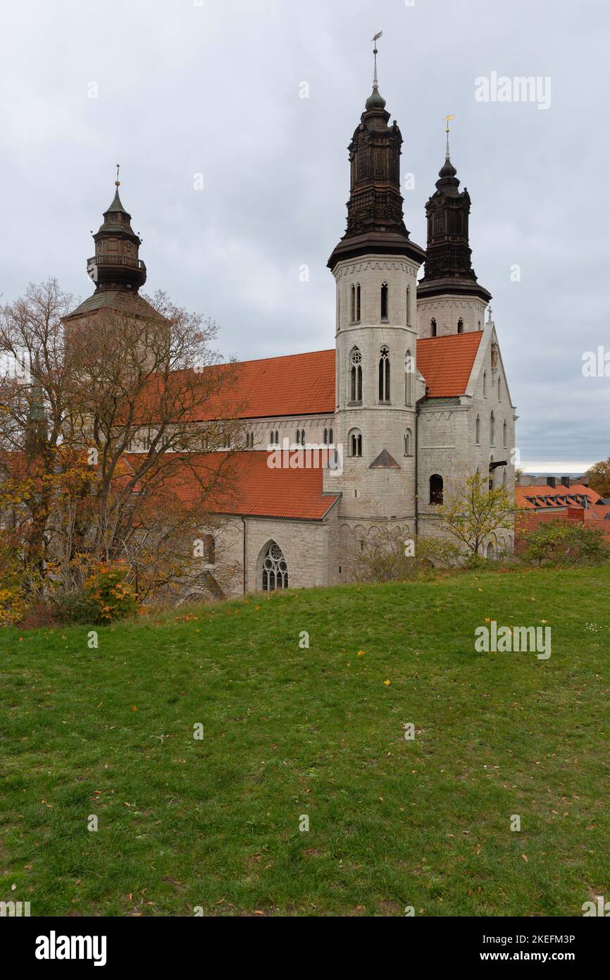 St. Mary Kathedrale, Sankta Maria domkyrka, in Visby, auf der Insel Gotland, Schweden Stockfoto