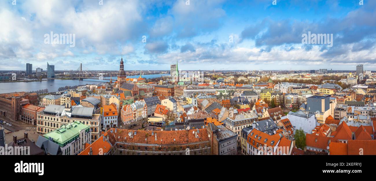 Die Skyline von riga, lettland Stockfoto