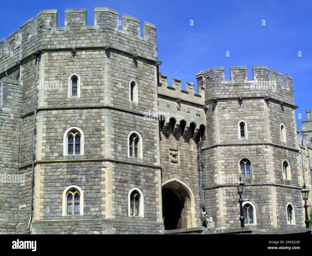 Henry VIII Gateway of Windsor Castle, England, UK, ursprünglich von William dem Eroberer kurz nach seiner Invasion in England im Jahr 1066 gebaut, Stock Photo i Stockfoto