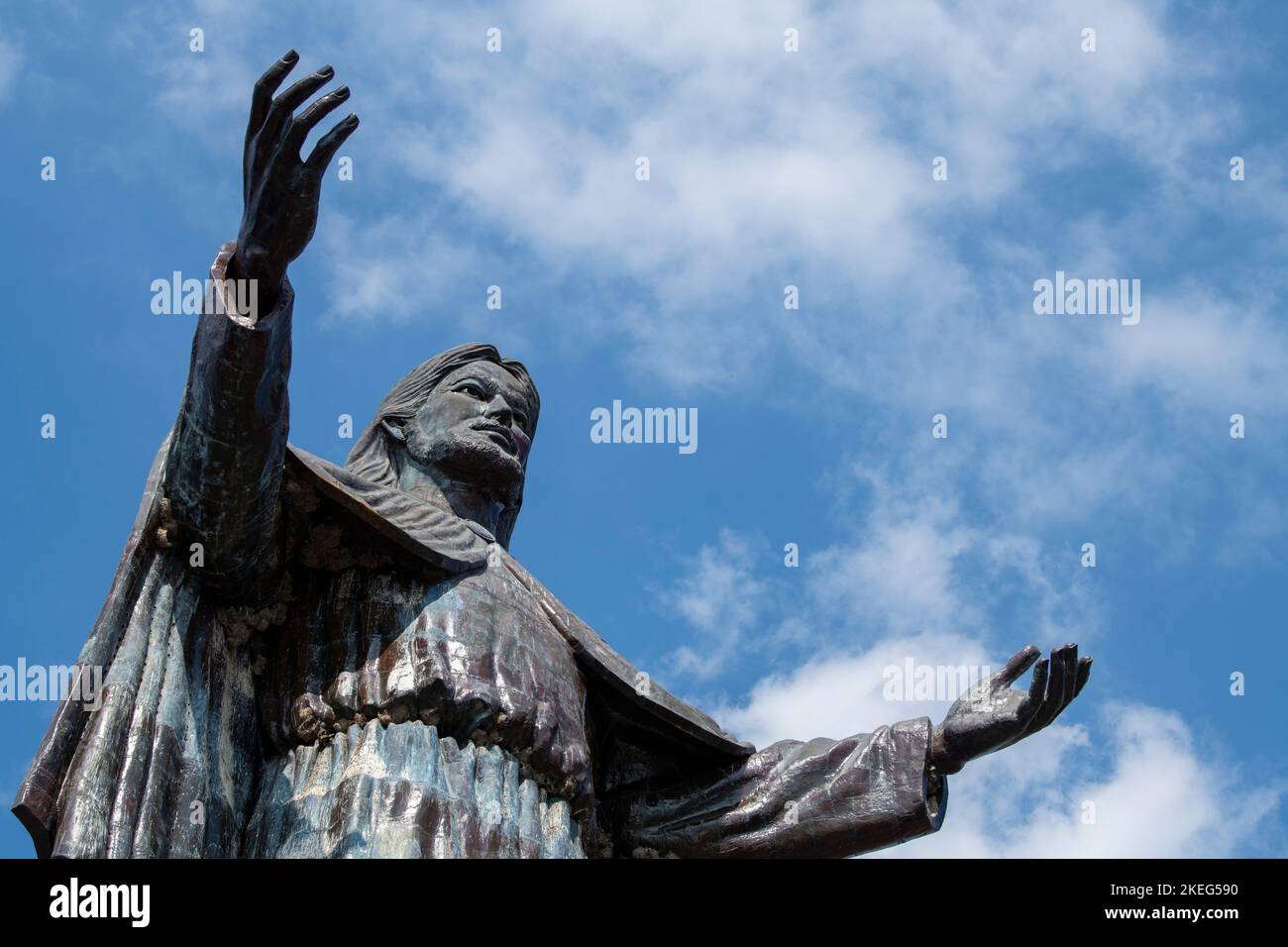 Südostasien, Osttimor alias Timor Leste, Hauptstadt von Dili. Cristo Rei von Dili, Christus der König von Dili Statue. Stockfoto