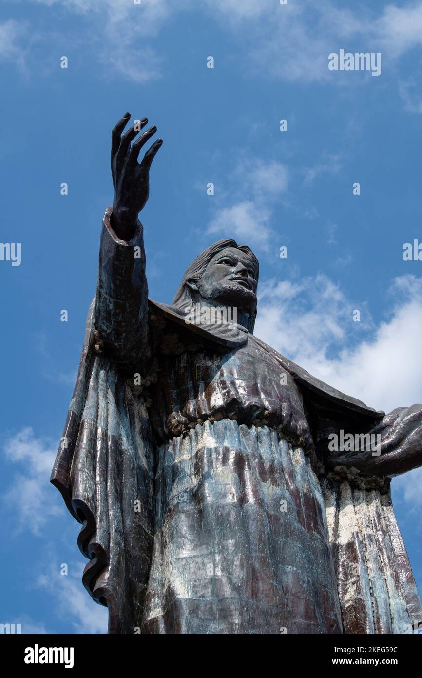 Südostasien, Osttimor alias Timor Leste, Hauptstadt von Dili. Cristo Rei von Dili, Christus der König von Dili Statue. Stockfoto