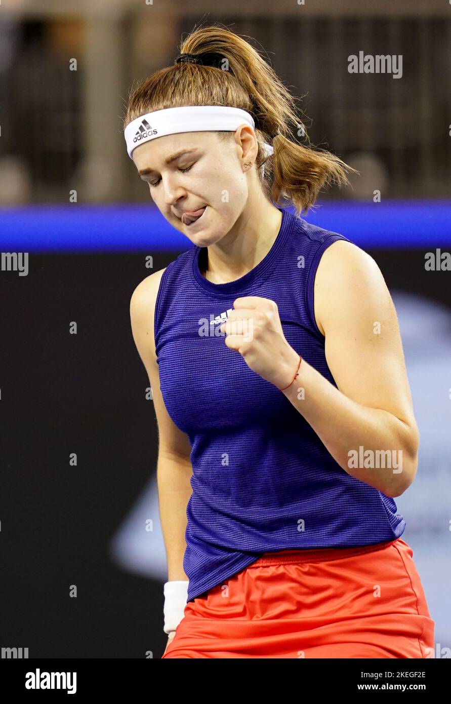 Die Tschechische Republik Karolina Muchova beim Halbfinale des Billie