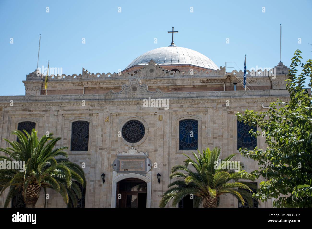 Die Kirche Agios Titos (St. Titus) im Zentrum von Heraklion Stockfoto