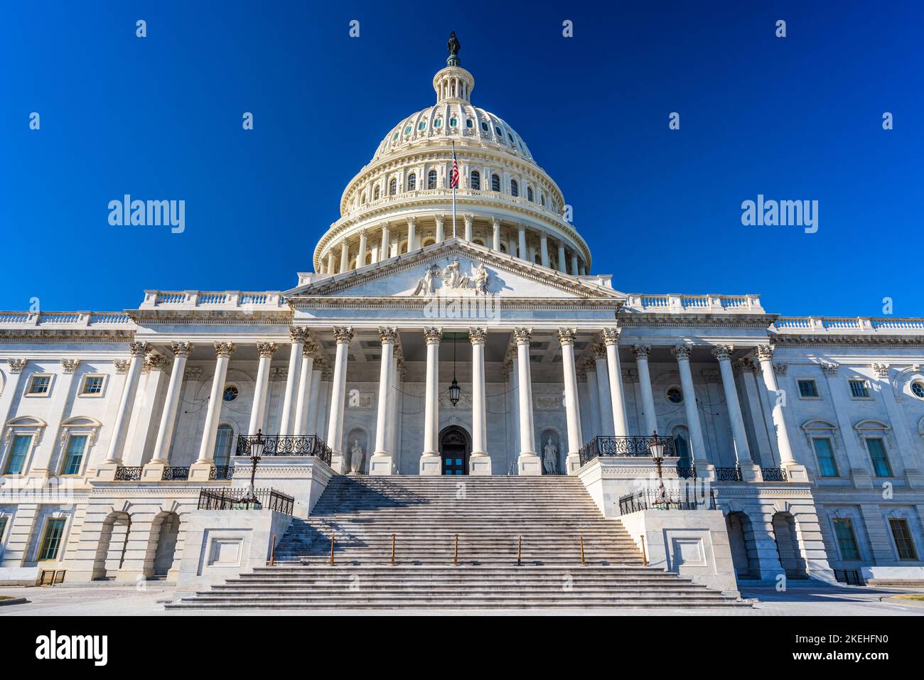 U.S. Capitol am sonnigen Tag Stockfoto
