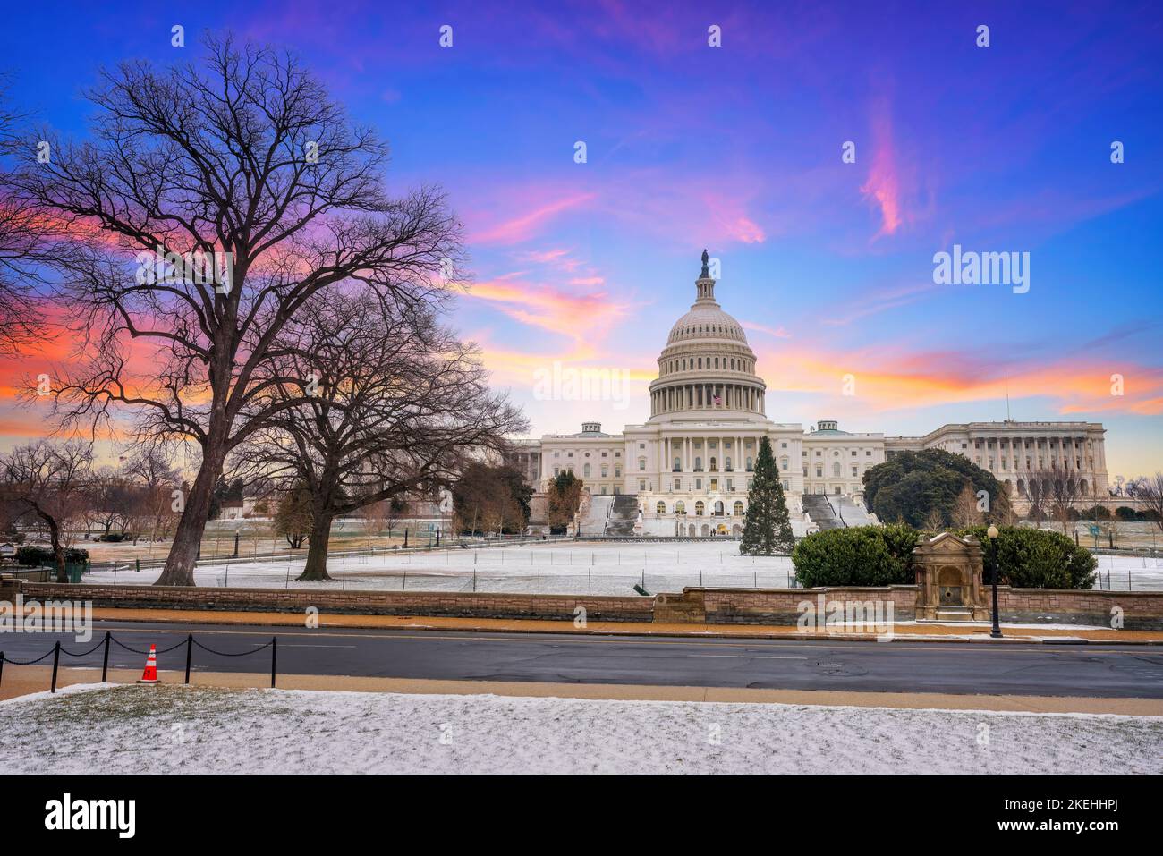 US Capitol in Washington DC im Winter Stockfoto