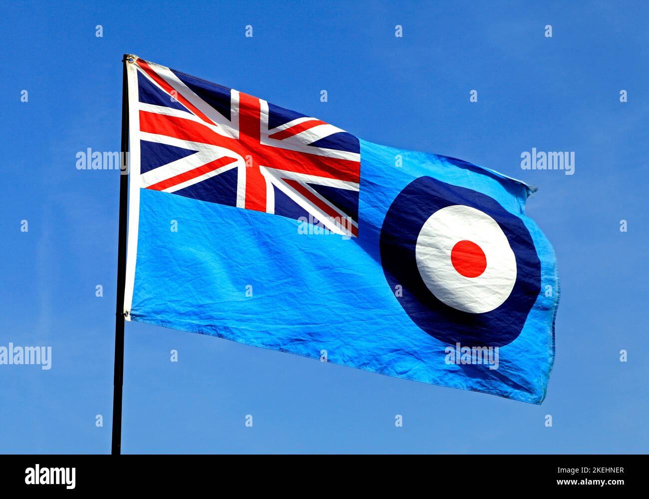 Flagge der RAF, Royal Air Force, Großbritannien Stockfoto