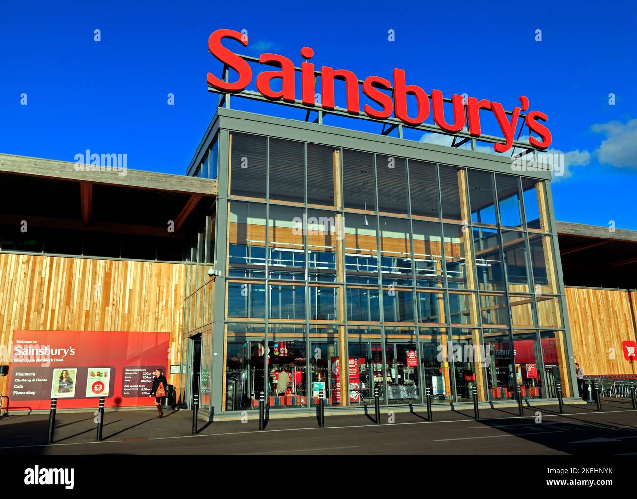 Sainsbury's Superstore, Kings Lynn, Norfolk, Supermarkt, England, VEREINIGTES KÖNIGREICH Stockfoto