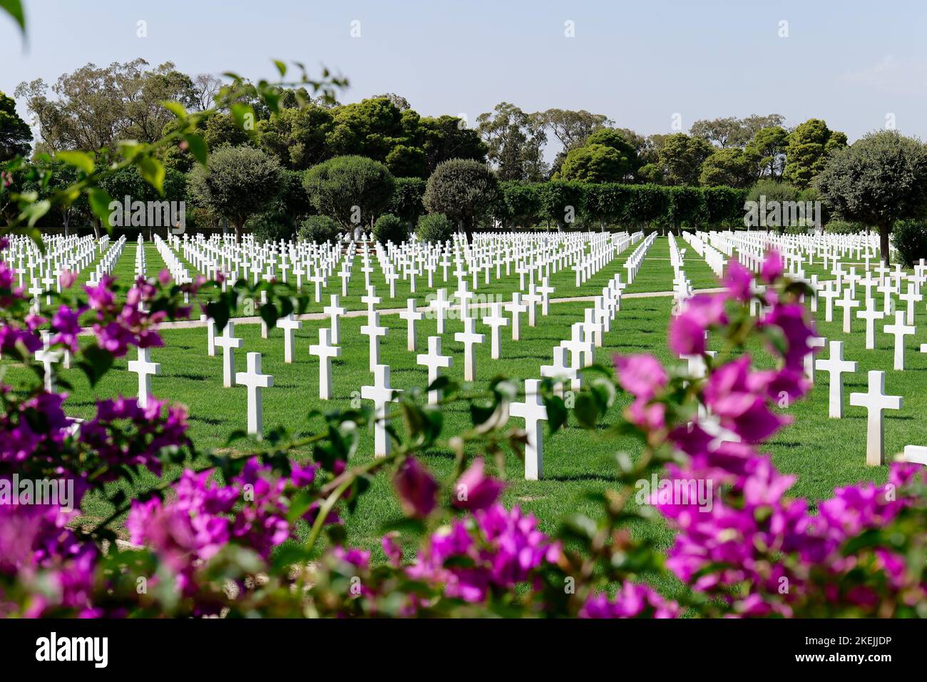 Nordafrikanischer amerikanischer Friedhof, zu Ehren der Opfer des 2 ...