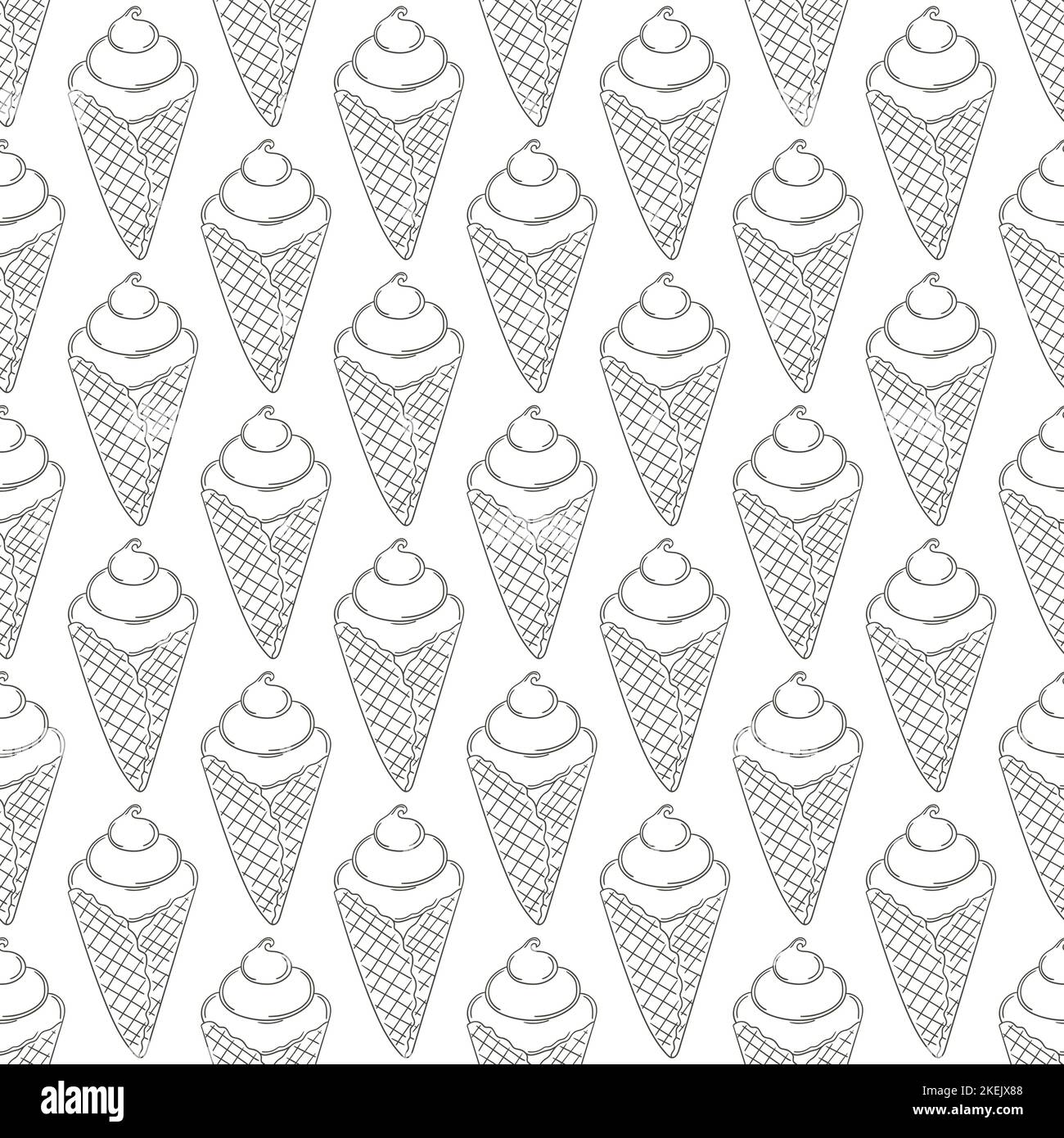 Färbung Eis nahtlose Muster. Sommerferien mit Eiszapfen, Eiszapfen und gefrorenem Dessert. Drucken Stock Vektor