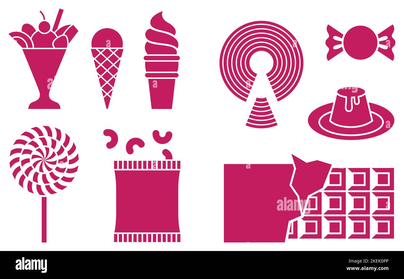 Silhouette ice cream cone sweet -Fotos und -Bildmaterial in hoher ...