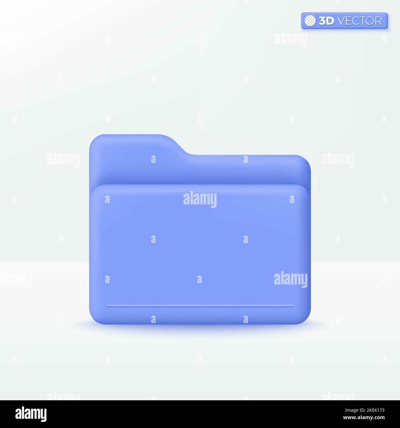 Symbol für Ordner 3D. Informationen Online-Portfolio für Präsentation, komfortable Suche, gespeicherte Arbeitsdaten, Datei-Management-Konzept. 3D Vektor i Stock Vektor