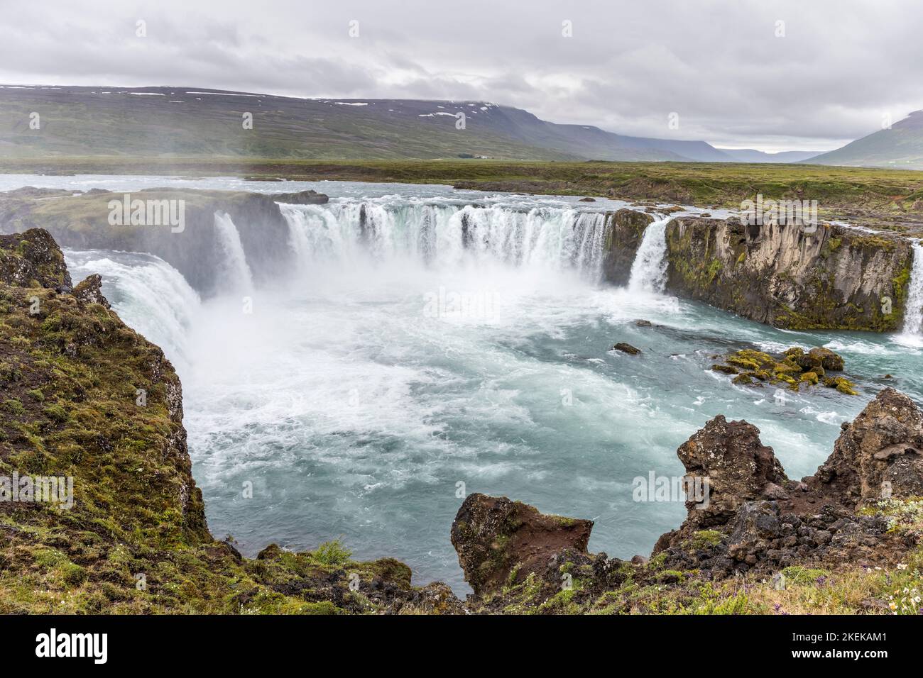 Godafoss-Wasserfall; Fluss Skjálfandafljót; Island Stockfoto