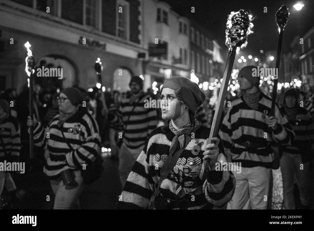 Lewes East Sussex Vereinigtes Königreich Großbritannien November Samstag 5. Lewes Bonfire Night Celebrations Stockfoto