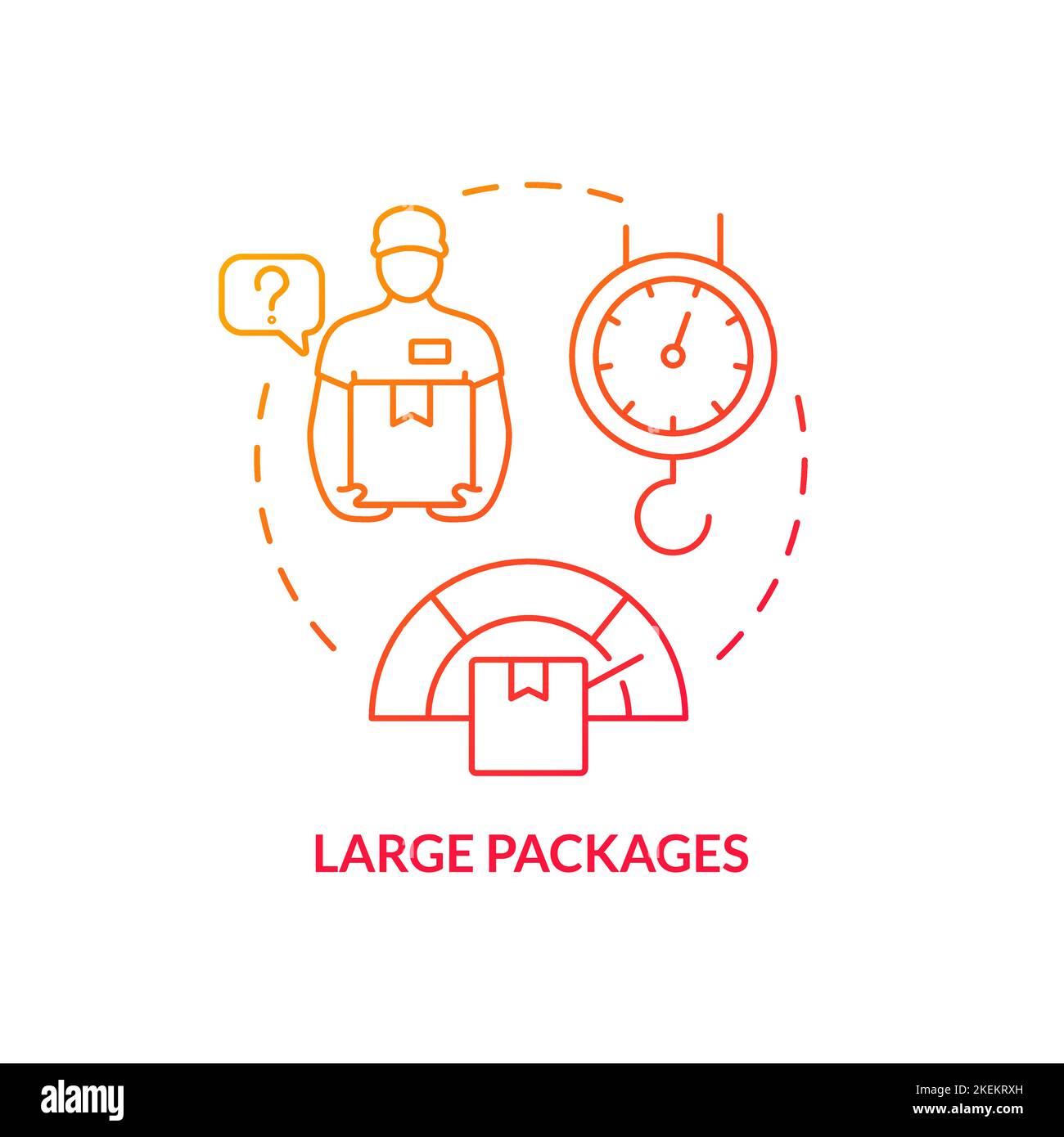 Großes Paket mit rotem Gradientenkonzept Stock Vektor