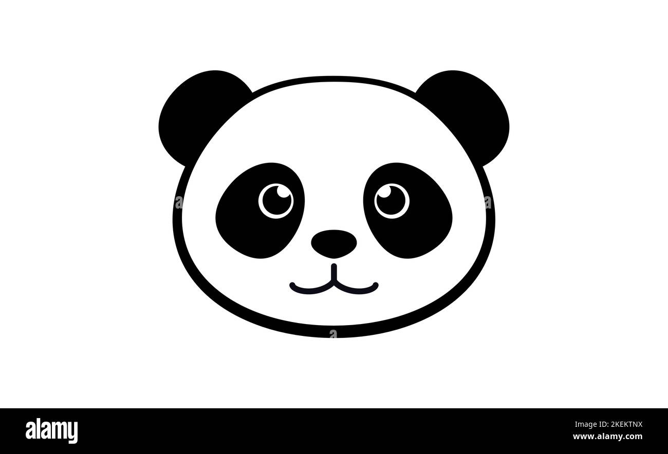 Kleiner Panda. Cartoon Panda. Niedliches Panda-Gesicht. Babydusche  Stock-Vektorgrafik - Alamy