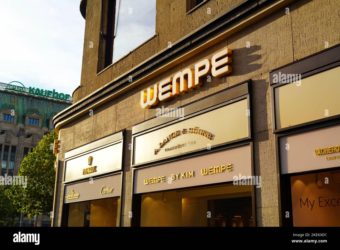 Das traditionelle deutsche Juweliergeschäft „Wempe“ (gegründet 1878) in Düsseldorf. Stockfoto