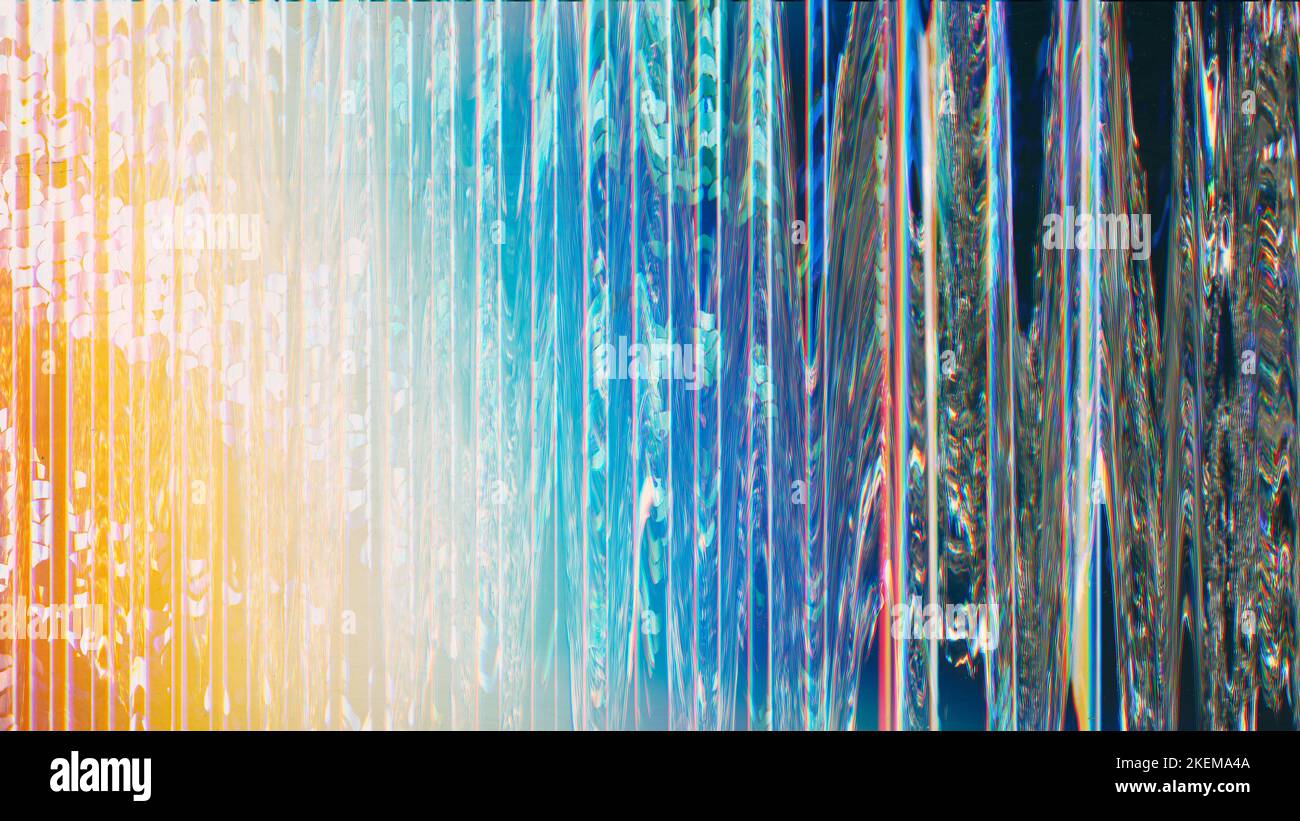 vhs-Störgeräusche analoge Verzerrung Flicker Korn Stockfoto