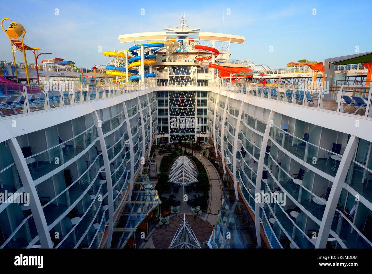 The Wonder of the Seas, das größte Kreuzschiff der Welt im Jahr 2022. Stockfoto