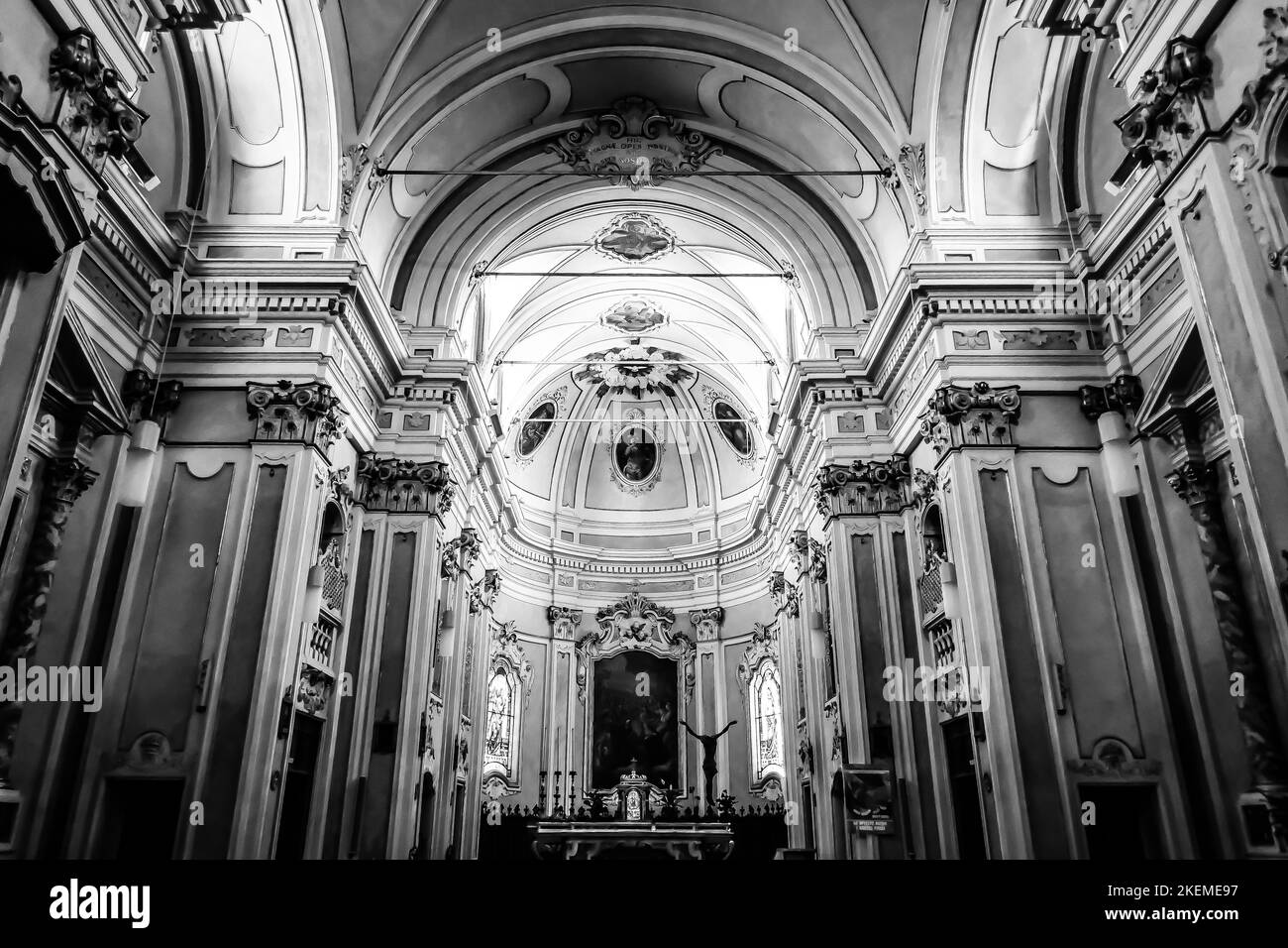 Das schöne Innere einer Kirche in Mantova aka Mantua, in Italien Stockfoto