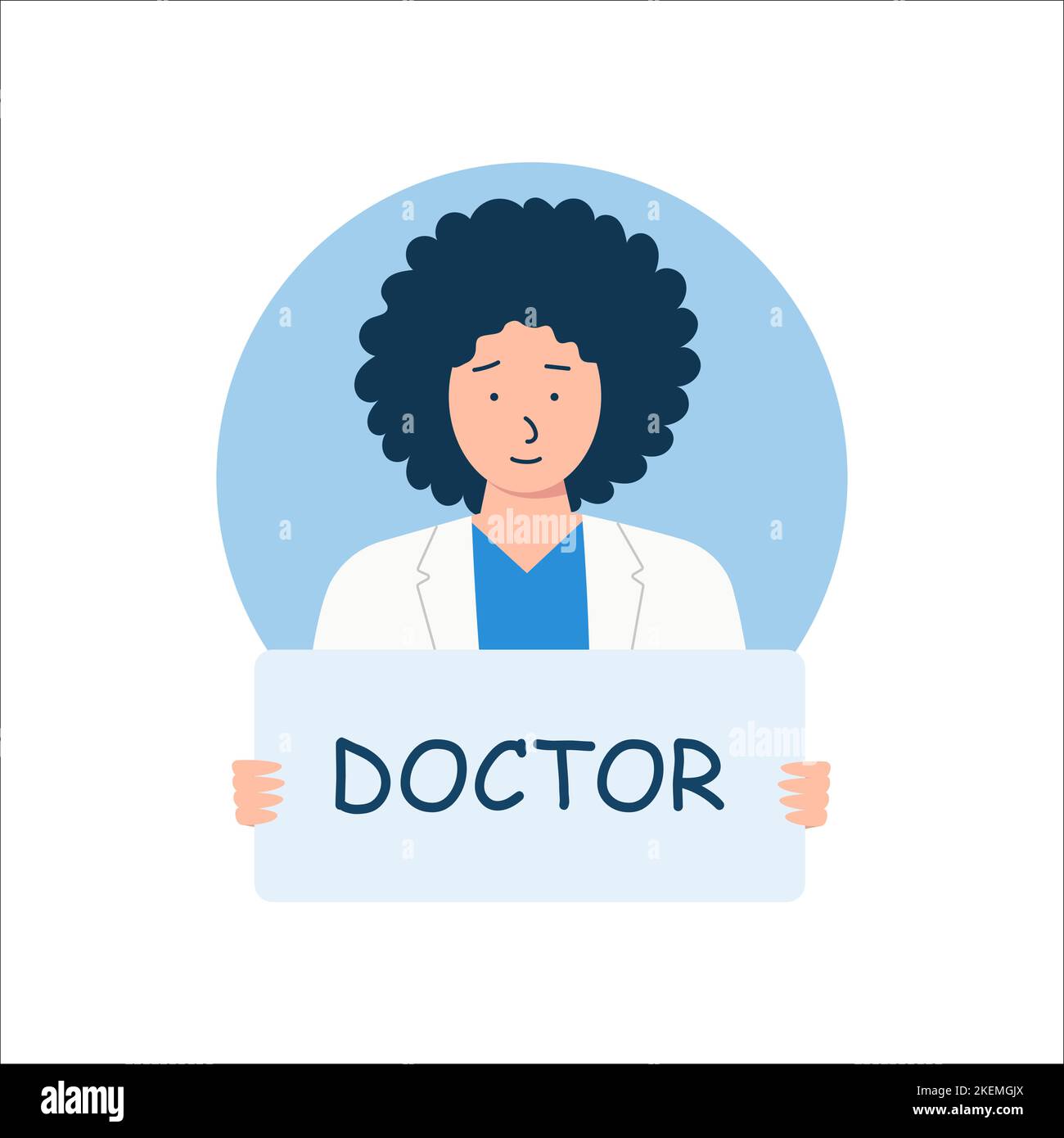 Arzt moderne Illustration. Krankenhauspersonal Stock Vektor