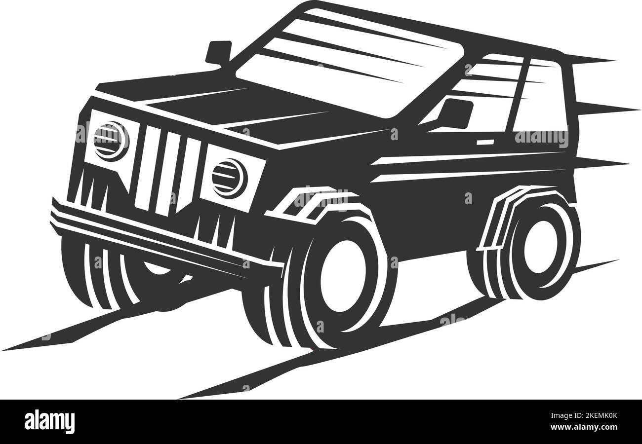 Off-Road Jeep Logo Icon Illustration Markenidentität Stock Vektor