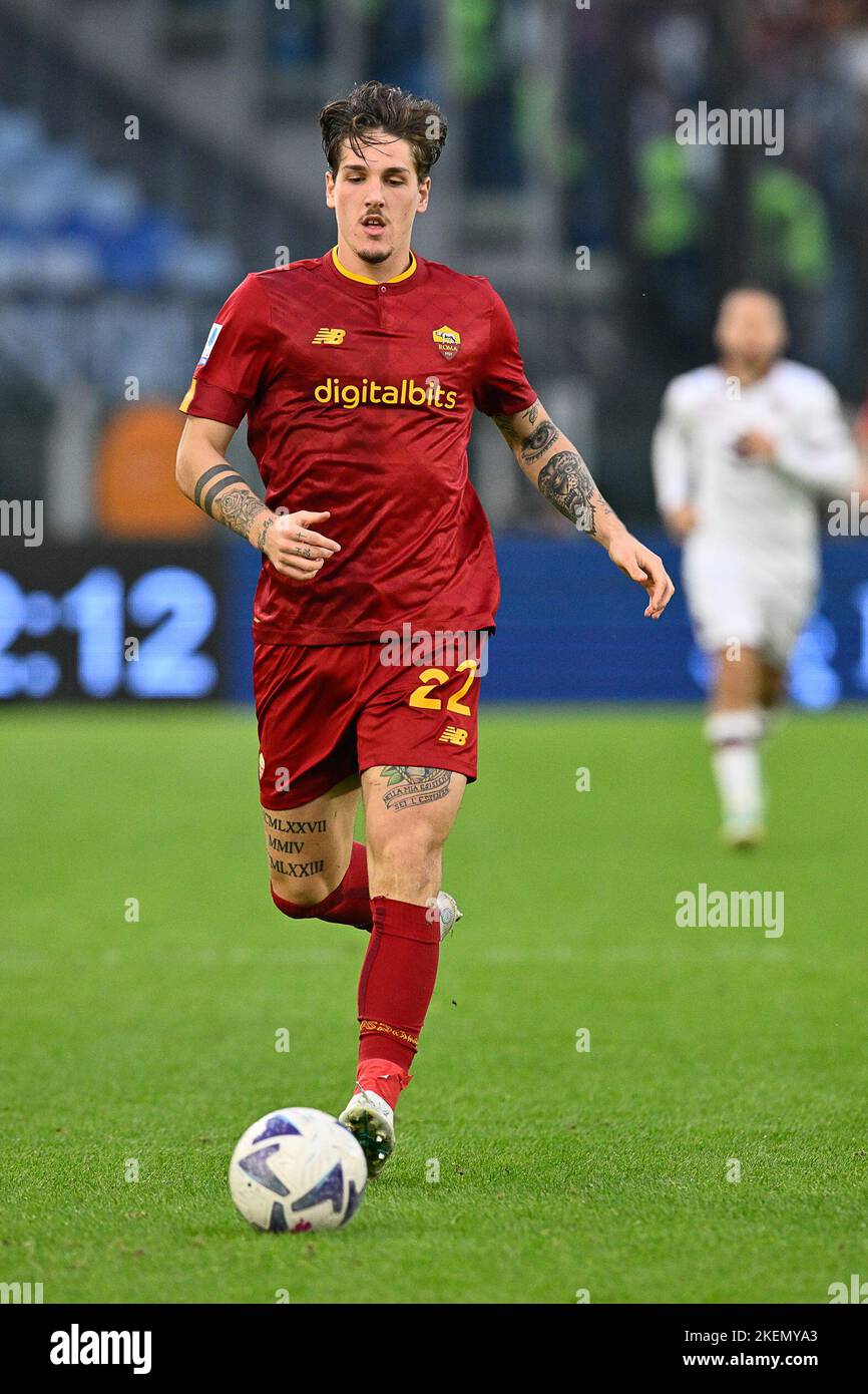 Nicolò Zaniolo von AS Roma Serie A League 2022 2023 Match, Olimpico Stadium, Roma gegen Turin 13. November 2022 (Foto von AllShotLive/Sipa USA) Credit: SIPA USA/Alamy Live News Stockfoto