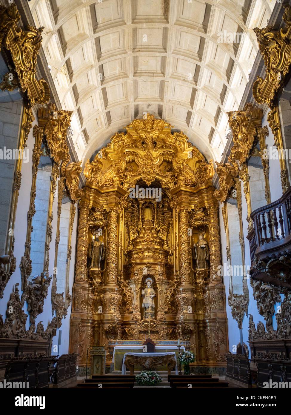 Mosteiro de São Martinho de Tibães Kirche Hochaltar Stockfoto