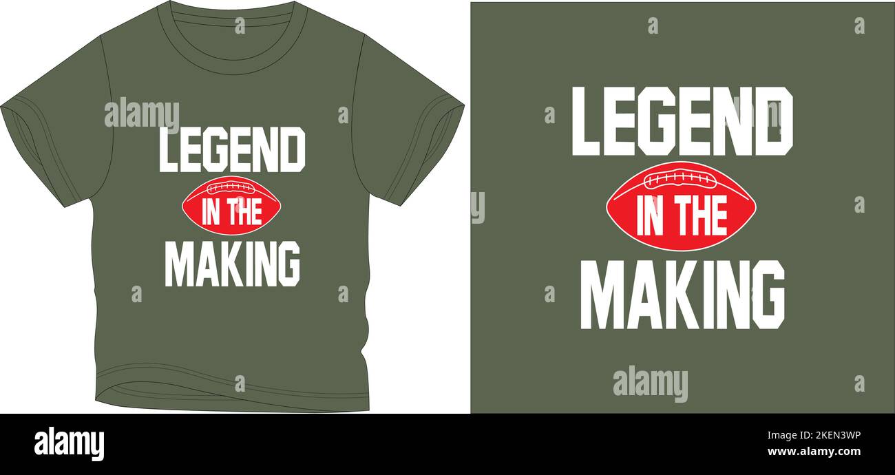 Legende T-Shirt Grafikdesign Vektordarstellung digitale Datei Stock Vektor