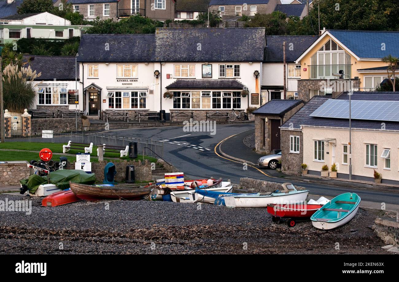 Dorf Moelfre an der östlichen Küste Isle of Anglesey, North Wales Großbritannien, Sommer Stockfoto