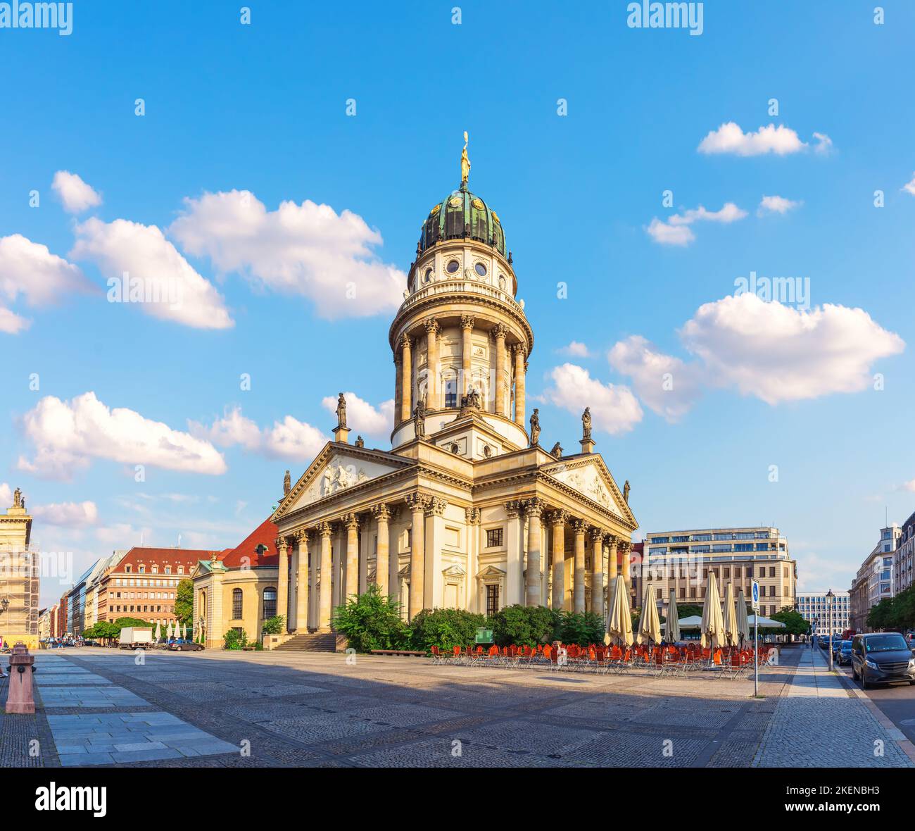 Die Neue Kirche oder die Deutsche Kirche am Gendarmenmarkt, Berlin Stockfoto