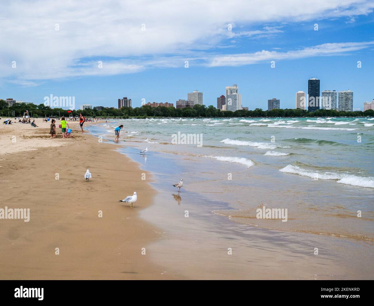 Montrose Beach, Chicago, Illinois. Stockfoto