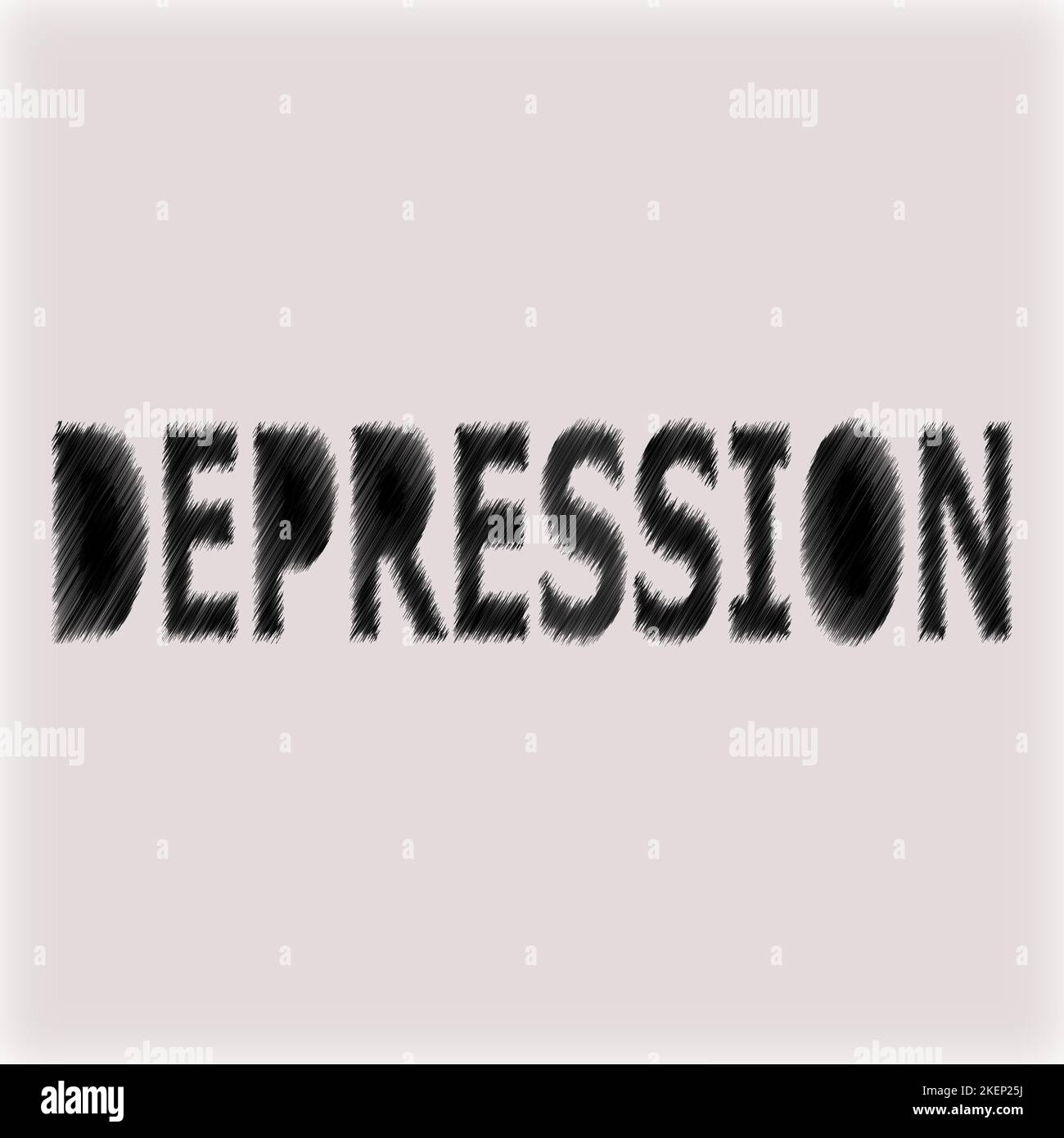 Vektordarstellung „Depression“. Psychische Gesundheit. Probleme Mit Der Psychiatrie. Psychische Störung. Gesundheitsprobleme. Aktuelle Ausgabe. Weltweites Problem. Vektor. Stock Vektor
