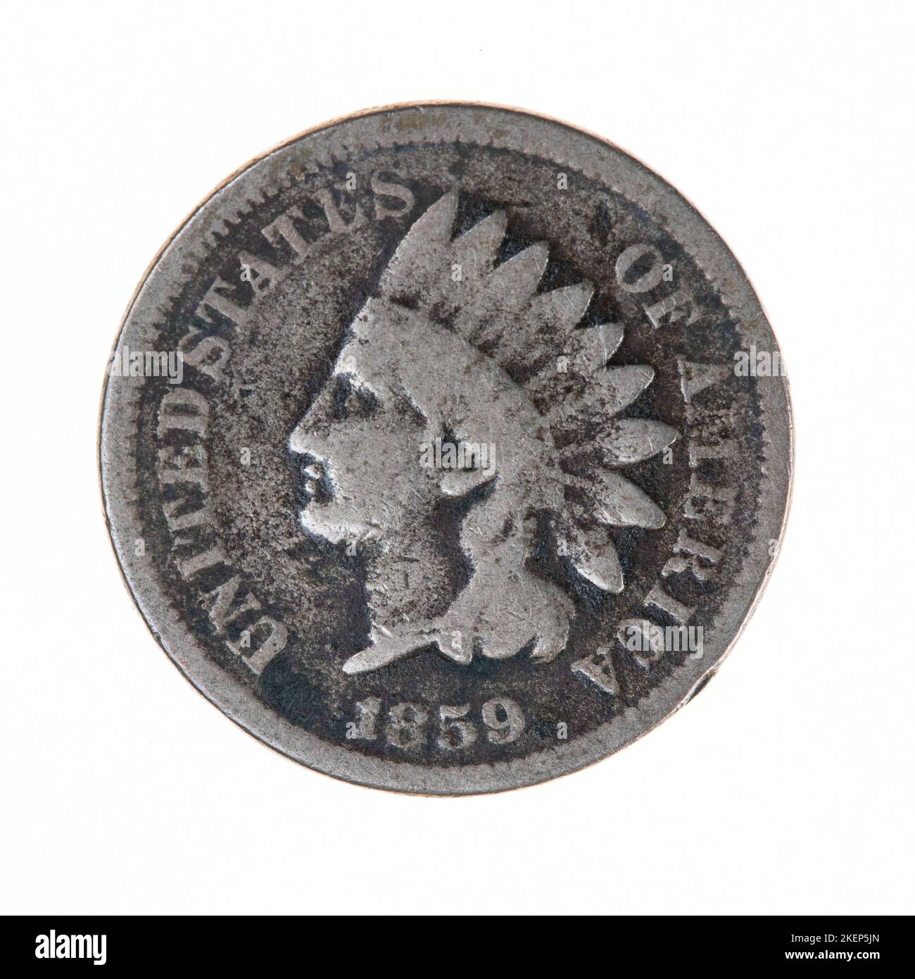 1859 USA American One Cent Coin Stockfoto