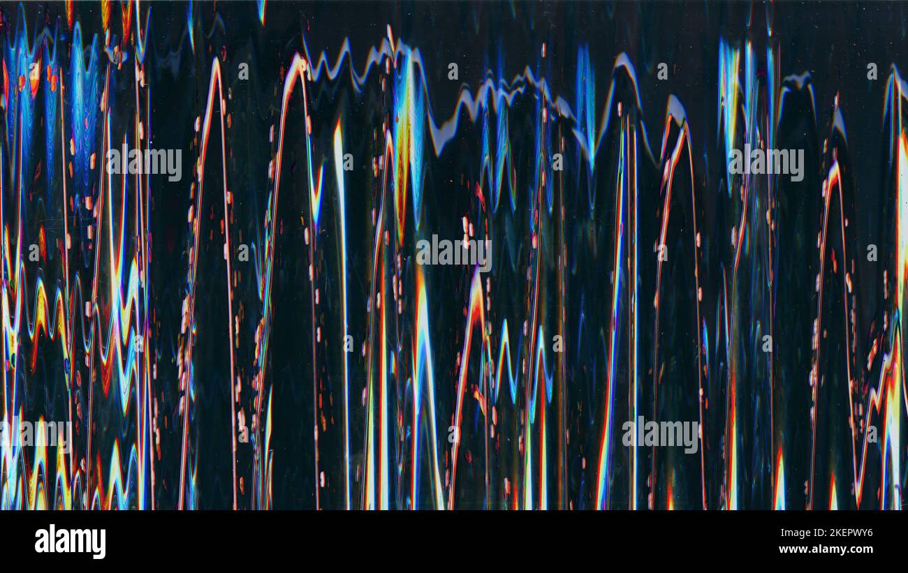 Analoge Störeinblendung vhs-Rauschen Fuzzy Distortion Stockfoto