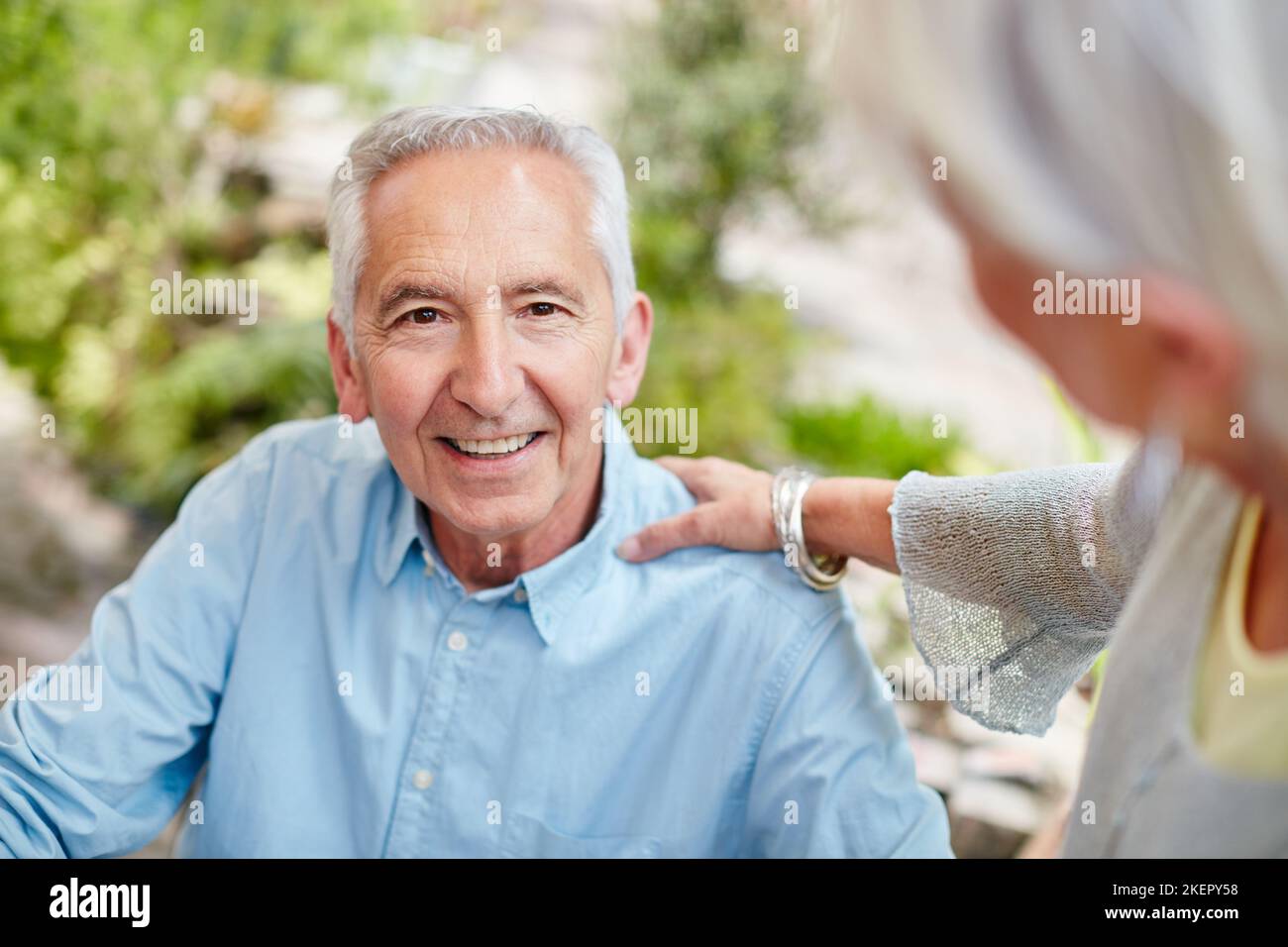 Shes war so gut für mich. Porträt eines glücklichen älteren Paares im Freien. Stockfoto