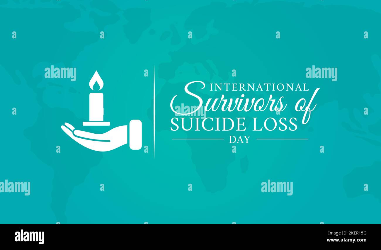 Teal International Survivors of Suicide Loss Day – Illustration zum Thema Stock Vektor