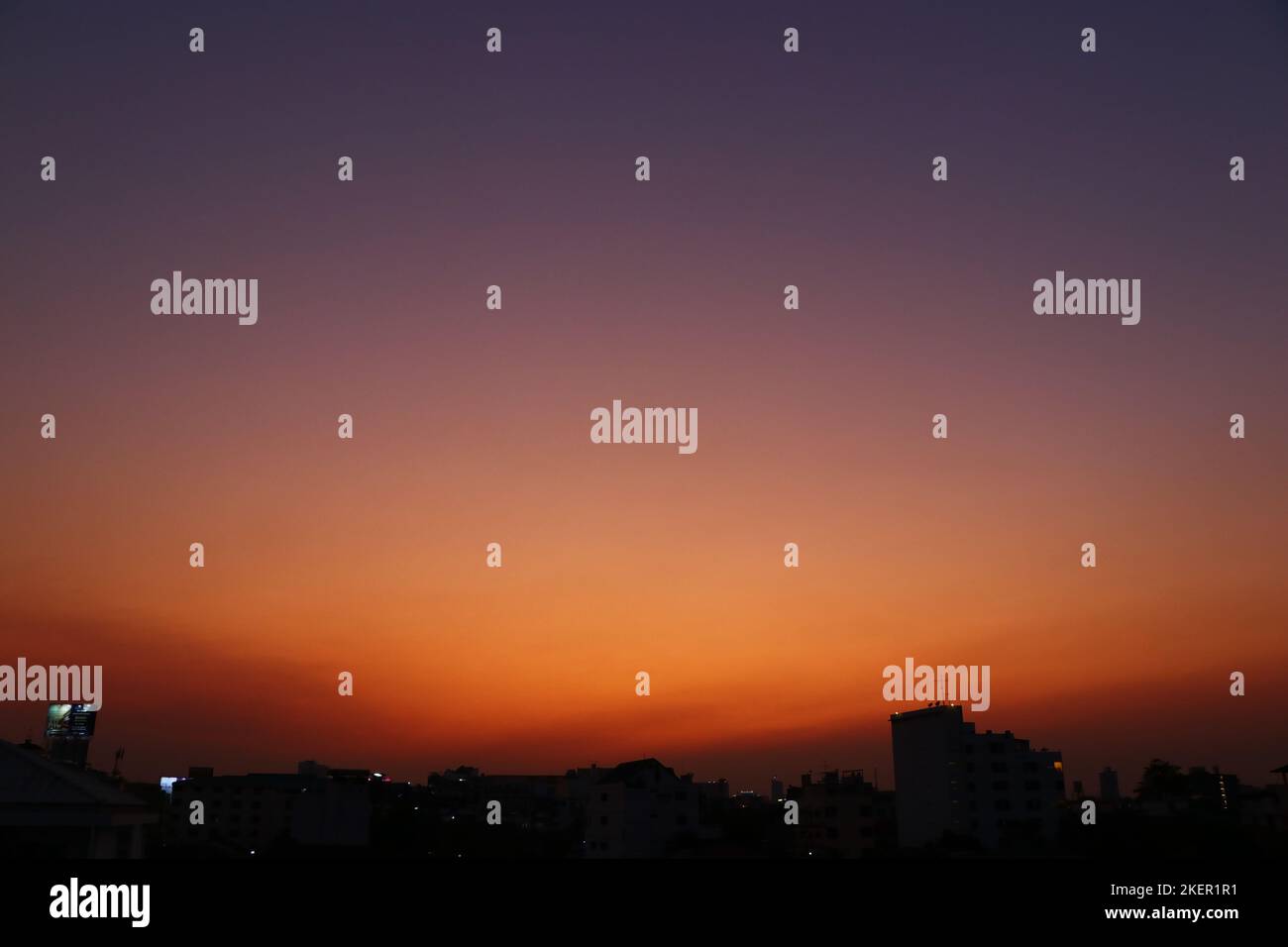 Die zivile Dämmerung in der Tropenzone Stockfoto