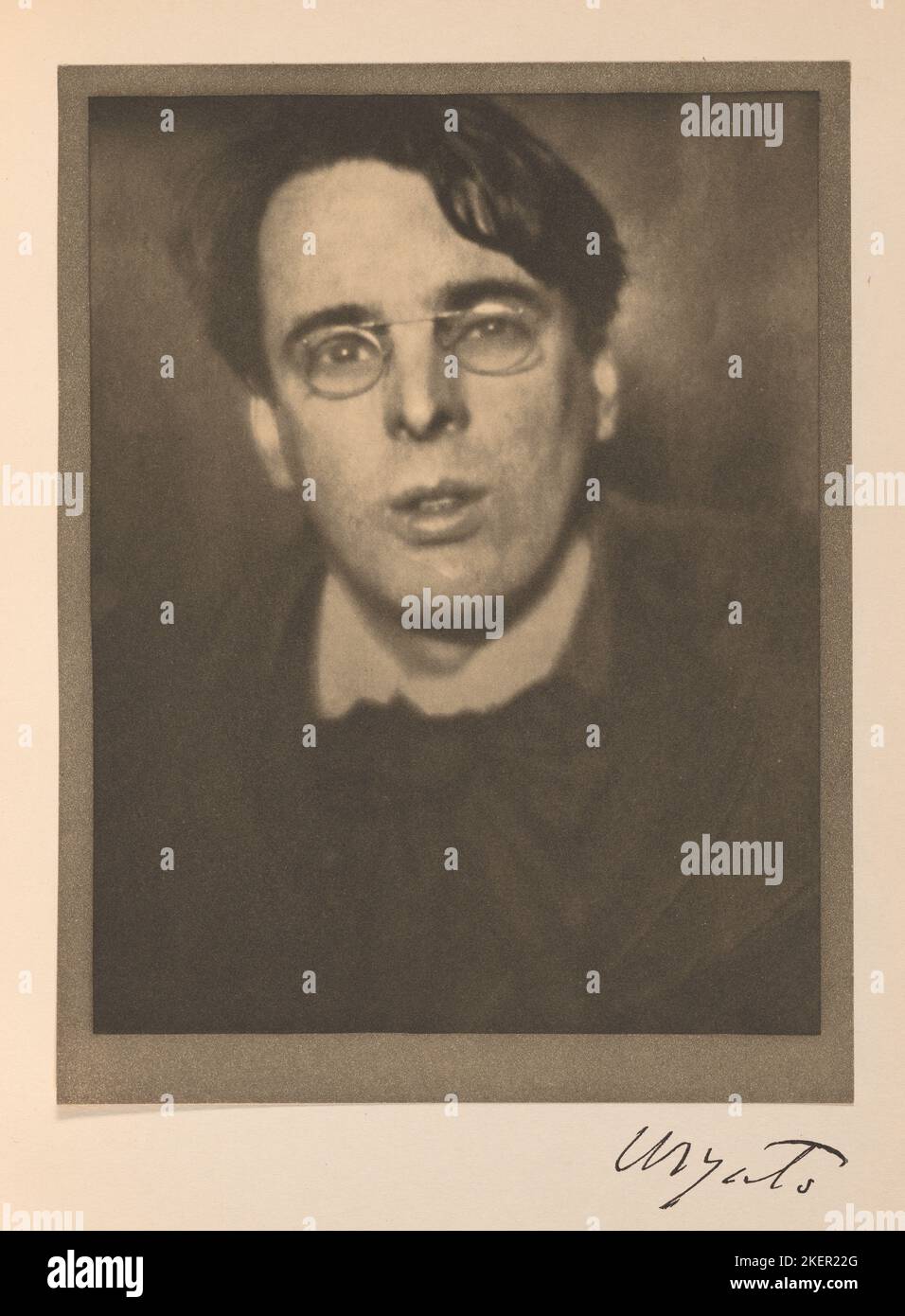 Foto des irischen Dichters, Schriftstellers und Dramatikers William Butler Yeats Ca. 1908, von Alvin Langdon Coburn Stockfoto