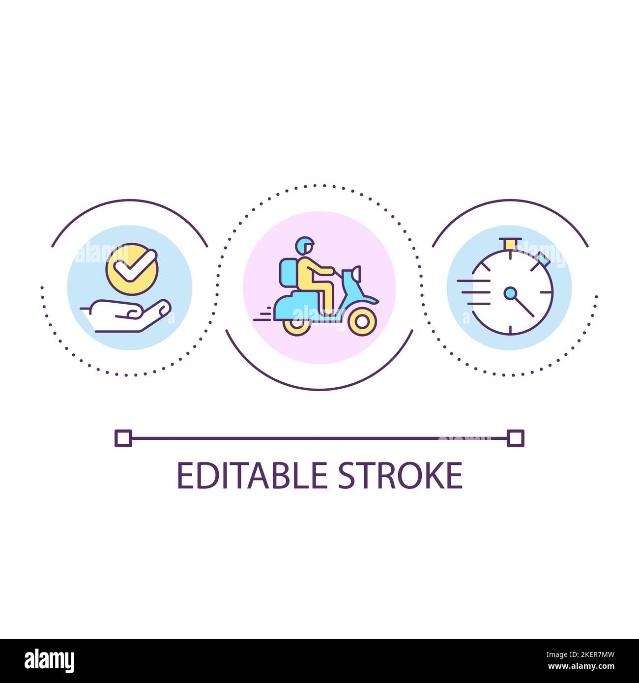Symbol für das Konzept der schnellen Lieferschleife Stock Vektor