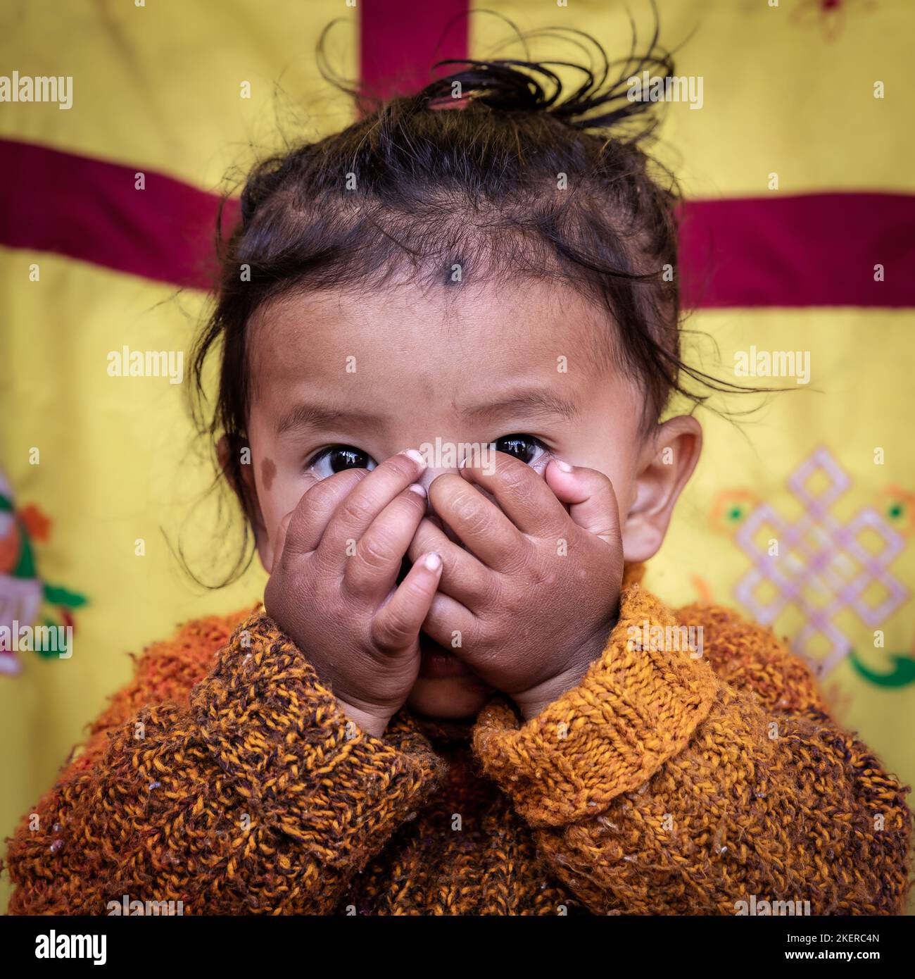 Porträt eines Kindes, Ladakh, Indien Stockfoto