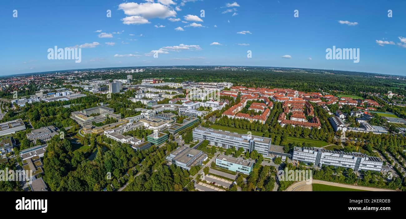 Luftaufnahme in die Region um die Universität Augsburg Stockfoto