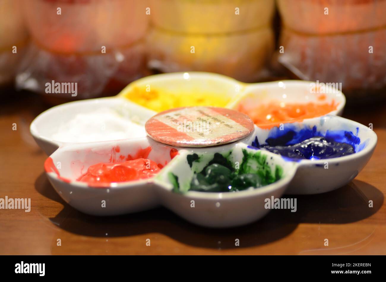 Öl Farbe patern bunt malen künstlerisch kreativ Stockfoto