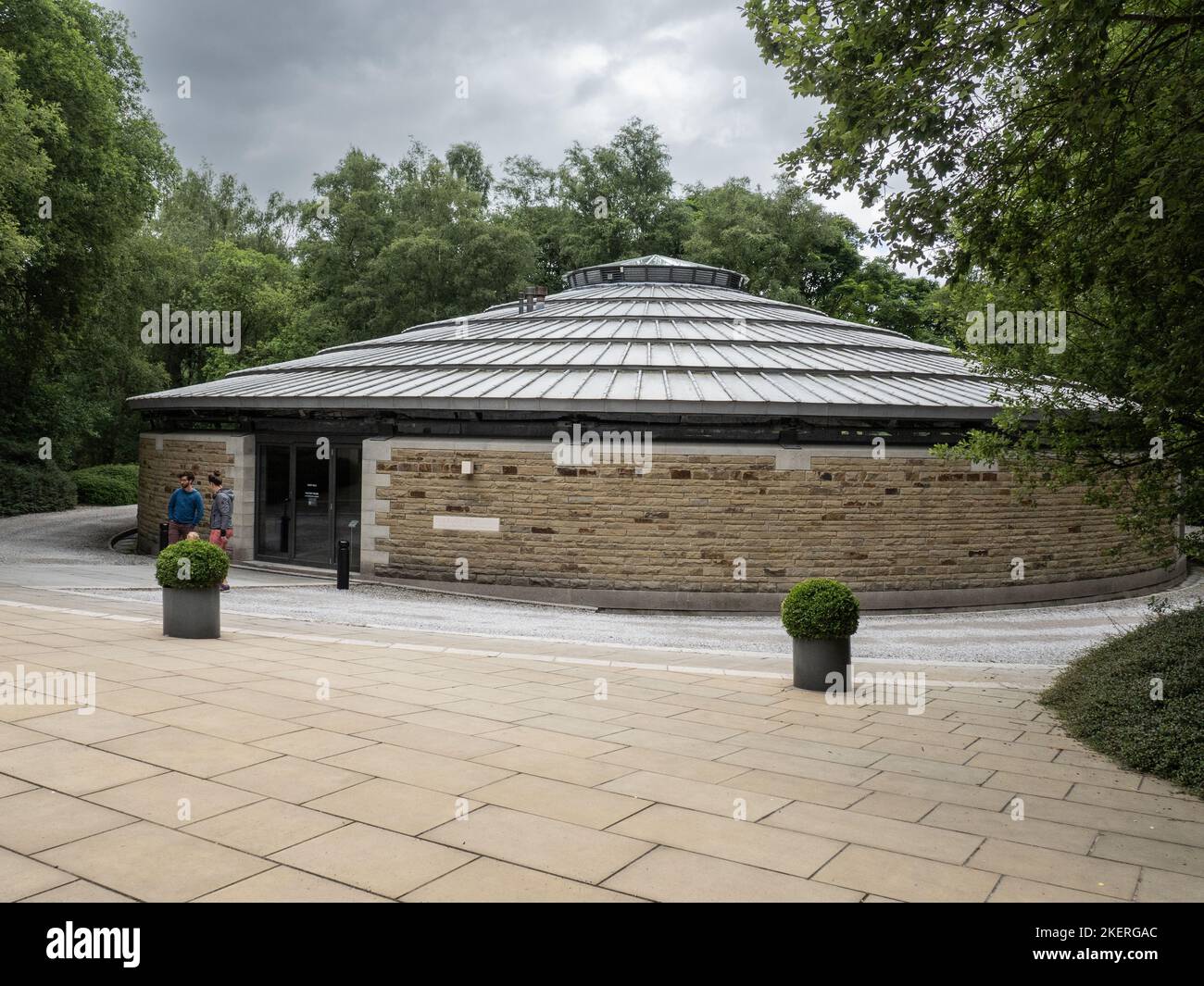 David Mellor Besteckfabrik, Design Museum, Country Shop and Cafe Complex, Hathersage, Derbyshire, Großbritannien; Round Building 1990 von Michael Hopkins Stockfoto